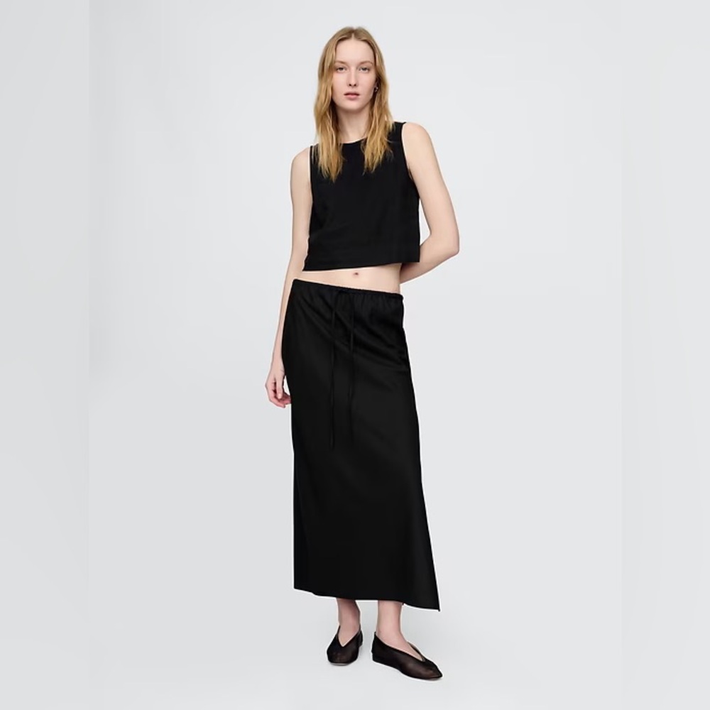 NWT! GAP Linen-Blend Midi Skirt - Size XS  #717451 🎖️
